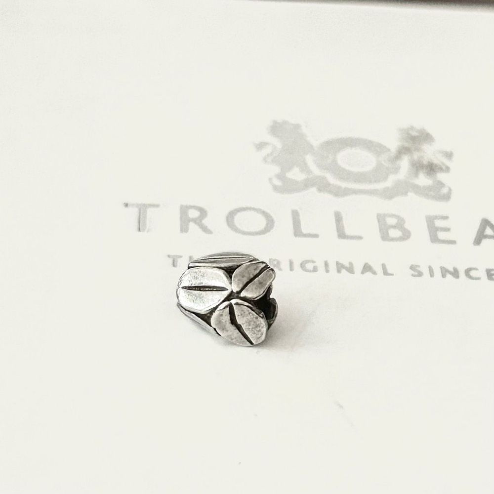 TROLLBEADS Silver Mocca Bead LAA 925S Coffee Beans TAGBE-10093 NWOT - Picture 2 of 4